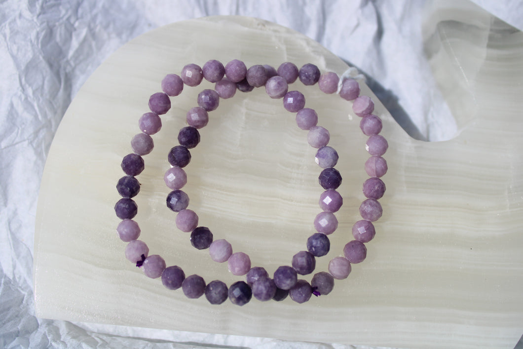Faceted Lepidolite bracelet