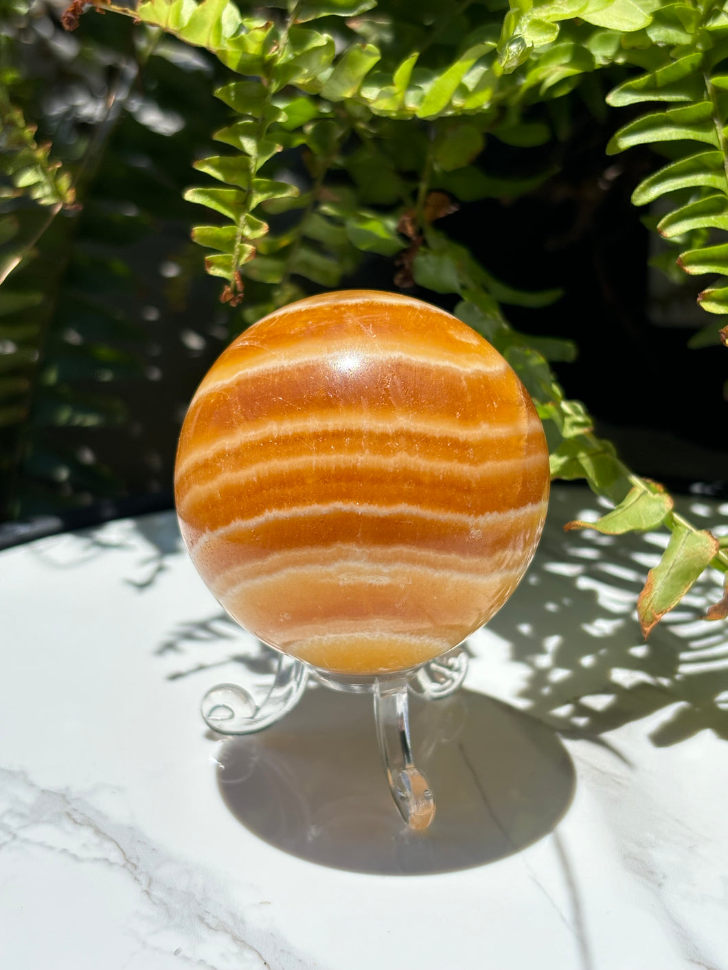 Orange Calcite sphere B