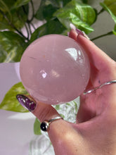 Load image into Gallery viewer, (C) Rose Quartz sphere w/star
