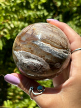 Load image into Gallery viewer, Sea Jasper sphere w/ druzy
