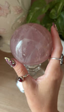 Load and play video in Gallery viewer, (B) Rose Quartz sphere w/star
