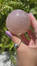 Load and play video in Gallery viewer, Star Rose Quartz sphere A
