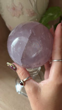 Load and play video in Gallery viewer, (G Lavender Dreams) Lavender Quartz Sphere
