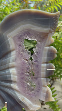 Load and play video in Gallery viewer, Agate &amp; Amethyst butterfly wing statement piece
