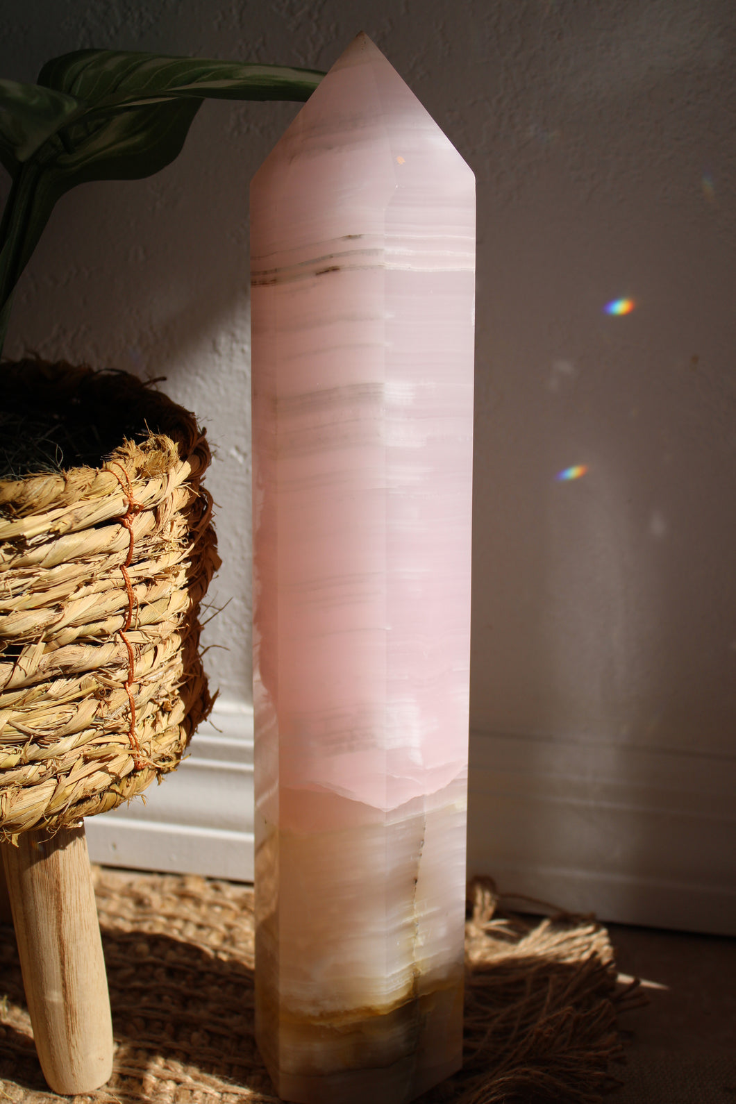 XXL Pink Calcite tower