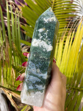 Load image into Gallery viewer, Large Moss Agate tower
