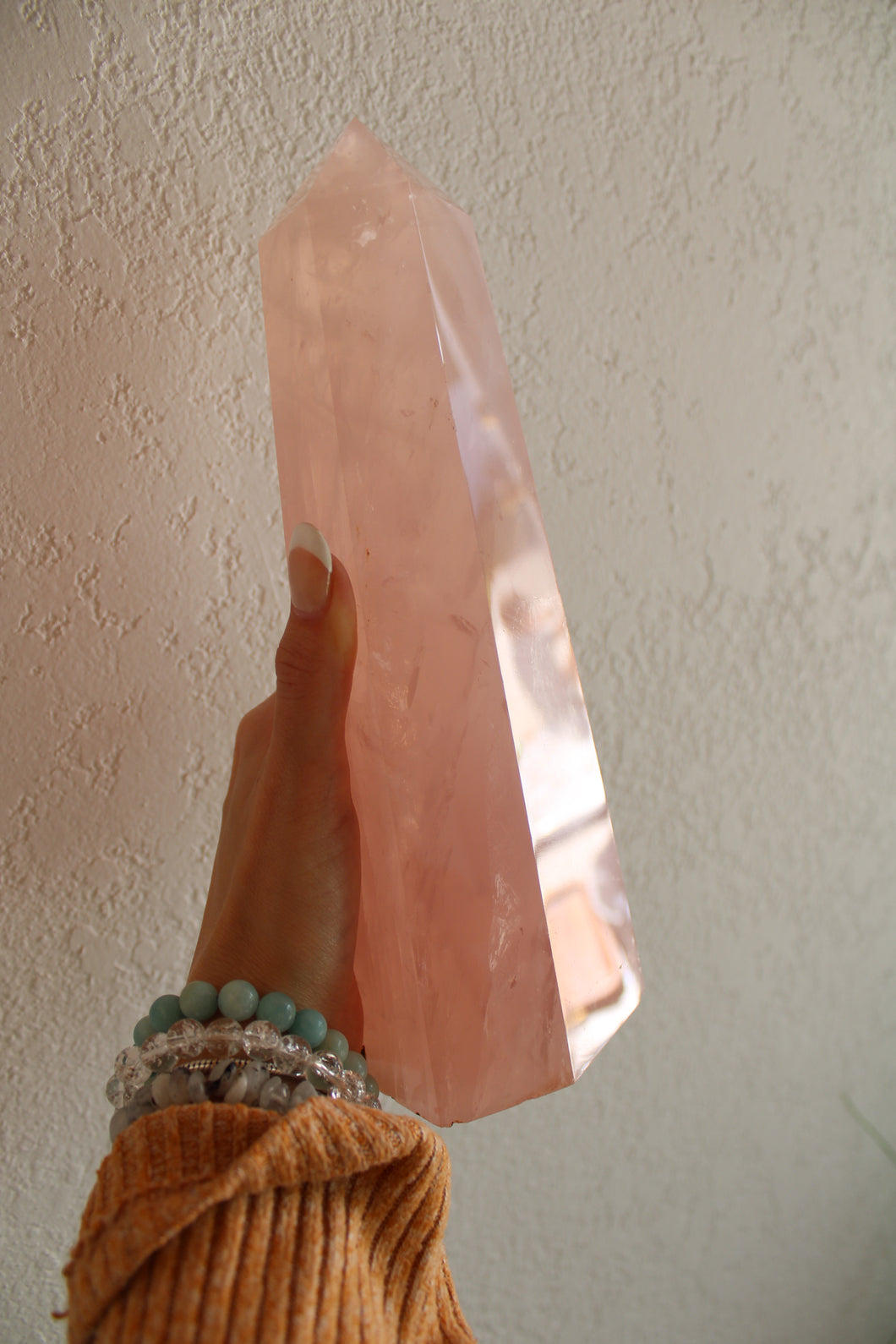 XL Rose Quartz tower