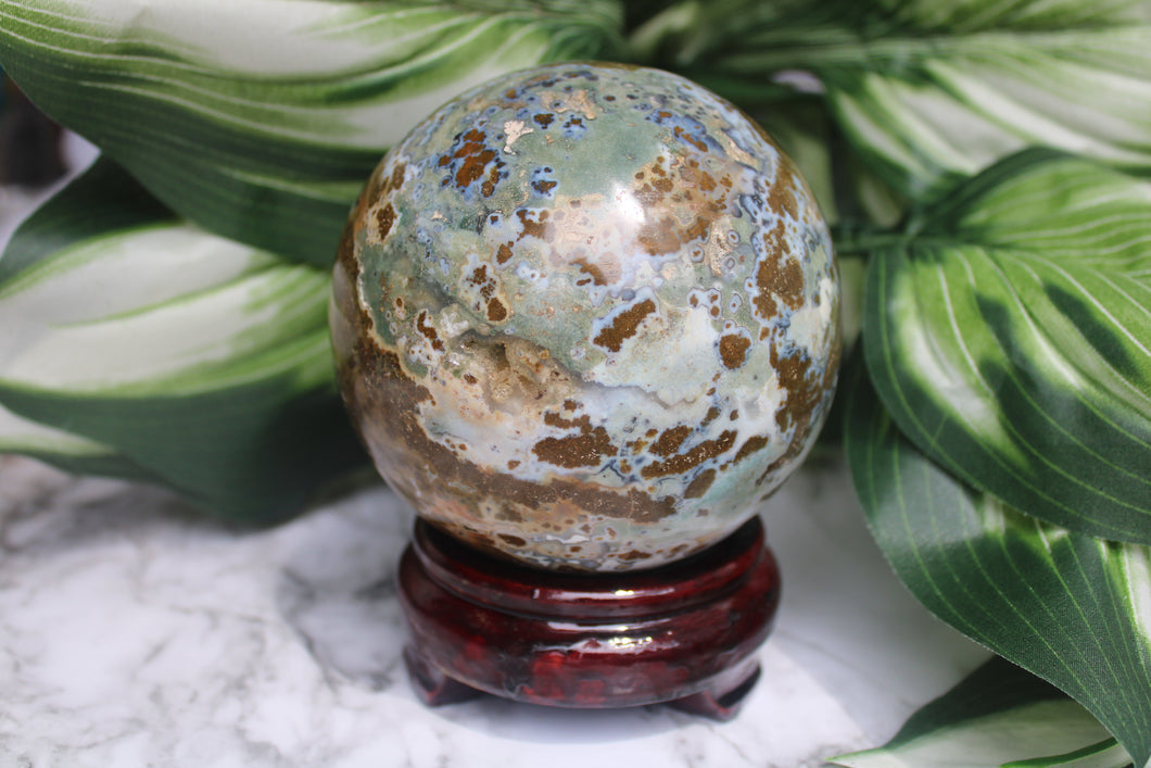 XL Ocean Jasper sphere