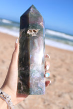 Load image into Gallery viewer, XL Moss Agate tower
